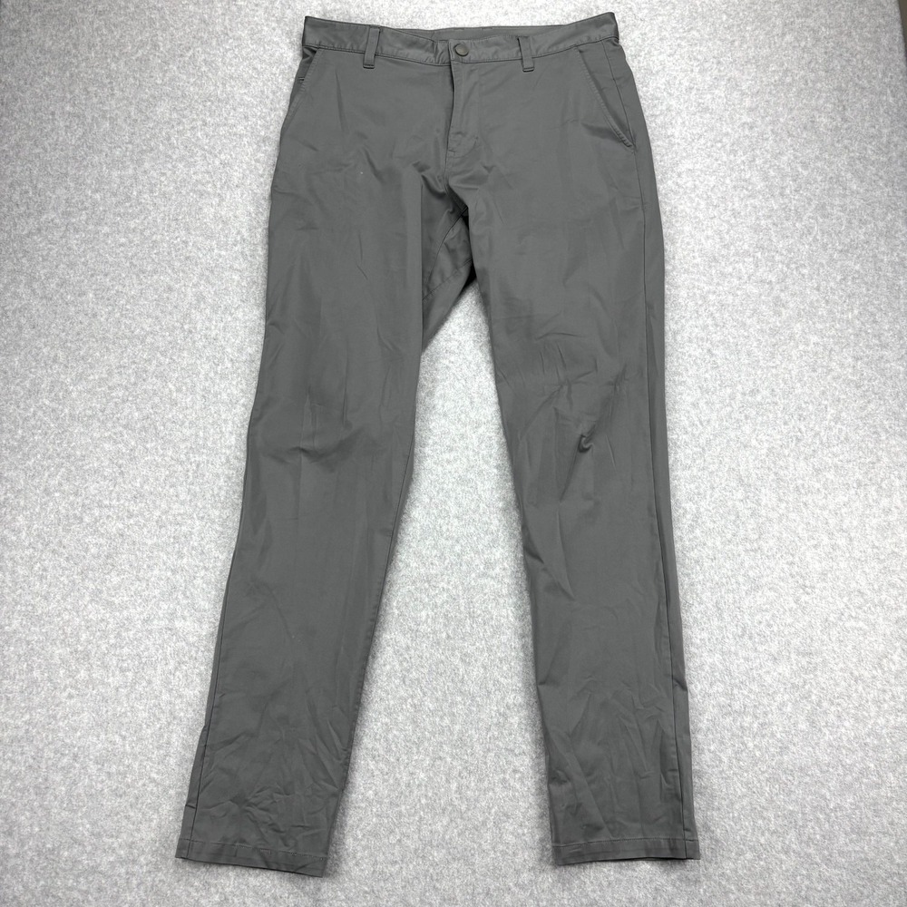 Rhone Commuter Pants Mens 32 Gray Stretch Straight Leg Slim Fit Golf Performance